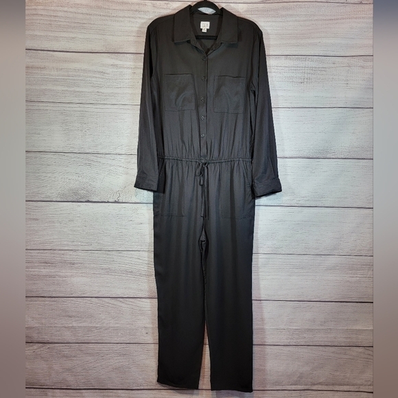 PEYTON Jensen Utility Ankle Jumpsuit Black Size Medium - Picture 1 of 3